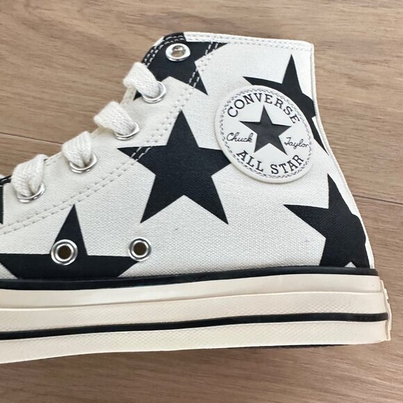 Converse Chuck Taylor Large Stars Hi Sz 7.5 Womens Shoes Sneakers Beige A09898F - Picture 10 of 10
